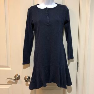 Max Jeans Dress Drop Waist Henley Ribbed Shirt